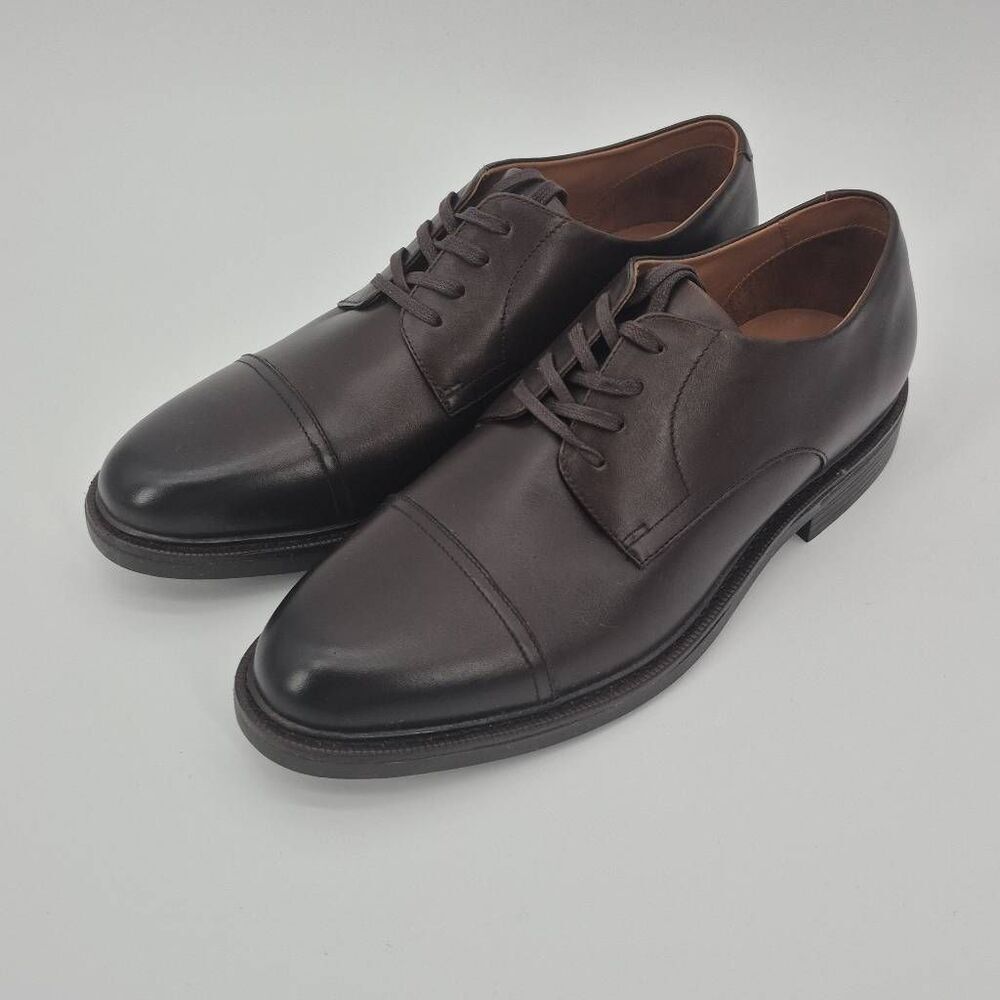 Polo Ralph Lauren Men's Size 11 Leather Asher Captoe Brown Dress Shoe